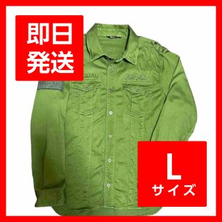 カールカナイ(Karl Kani)のカールカナイ　ストレッチワークシャツ　L カーキ(シャツ)