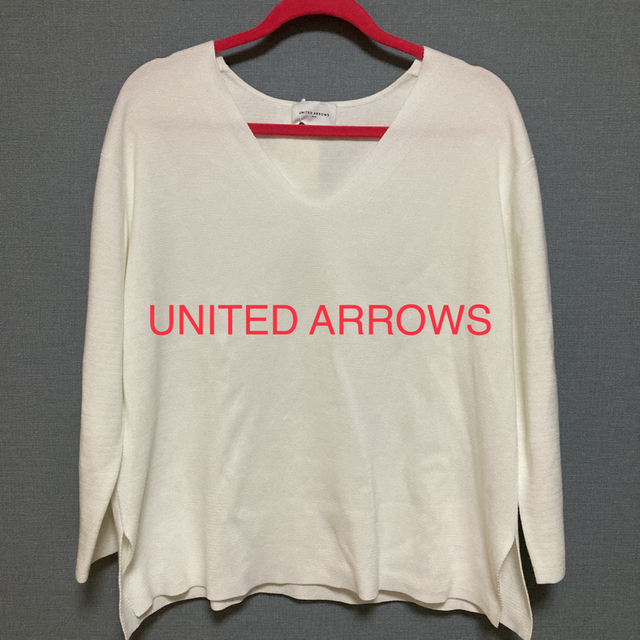 UNITED ARROWS(ユナイテッドアローズ)の★新品未使用★ ユナイテッドアローズ コットンニット 春ニット ホワイトニット レディースのトップス(ニット/セーター)の商品写真