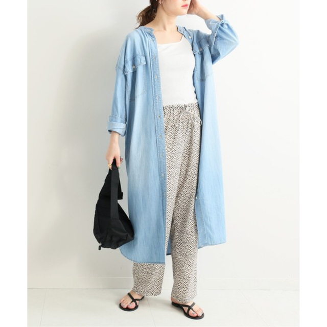 SLOBE IENA(スローブイエナ)のLE DENIM light oz シャツワンピース レディースのワンピース(ロングワンピース/マキシワンピース)の商品写真