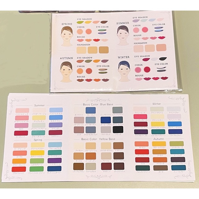 パーソナルカラー色見本　10枚セット エンタメ/ホビーの本(ファッション/美容)の商品写真