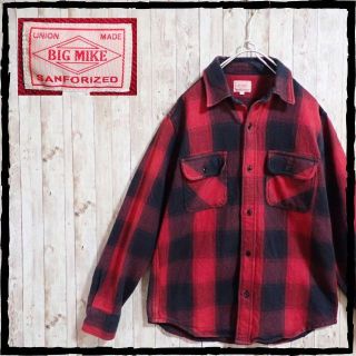 美品 ビッグマイク BIG MIKE バッファローチェック ネルシャツ L(シャツ)