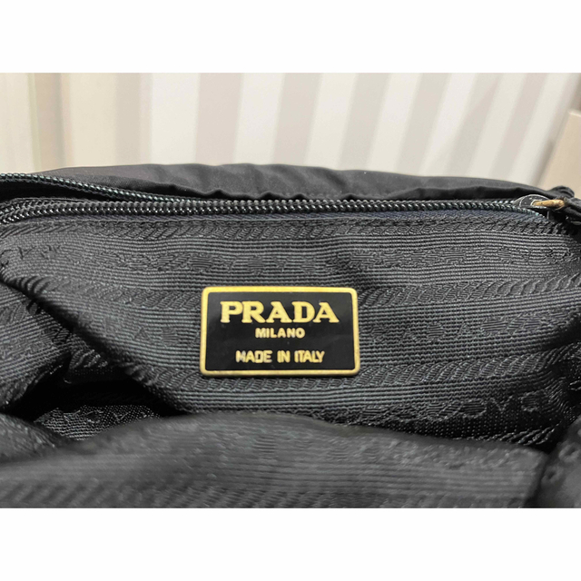 レア　美品　PRADA   プラダ　ビーズ　ハンドバッグ　ブラック　白タグ 6