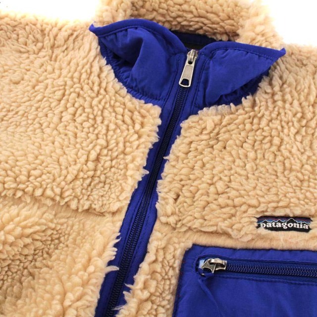 patagonia(パタゴニア)のPatagonia ボアジャケット M ベージュ 青 23024 USA製 メンズのジャケット/アウター(その他)の商品写真