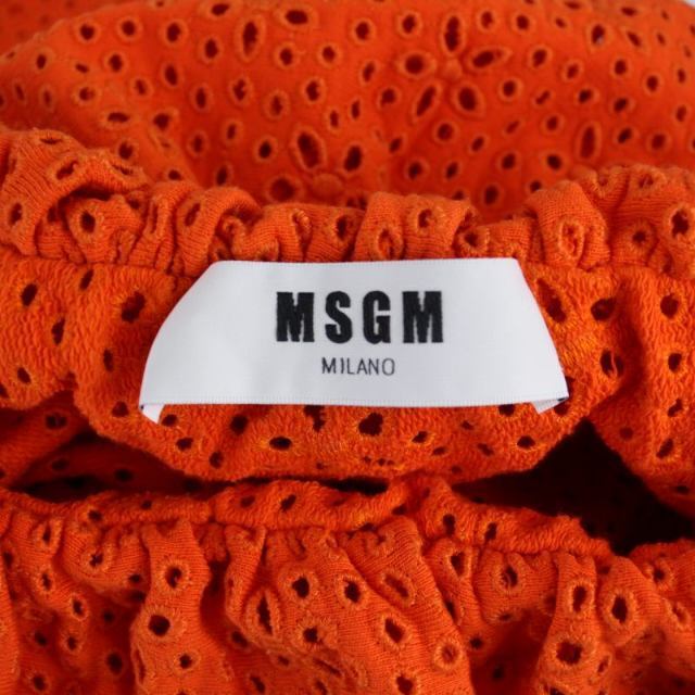 MSGM(エムエスジイエム)のエムエスジーエム レーススウェット トレーナー 長袖 XS オレンジ レディースのトップス(トレーナー/スウェット)の商品写真