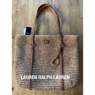 ラルフローレン(Ralph Lauren)のLAUREN RALPH LAUREN  ラフィア　トートバッグ　米国購入　新品(トートバッグ)