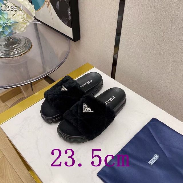 ブラウン×ピンク PRADA プラダ サンダル 秋冬コレクション レディース