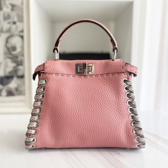 【美品】FENDI ピーカブーミニ セレリア×パイソン