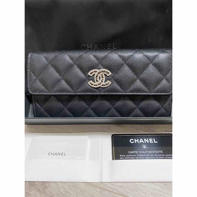通常 1本タイプ CHANEL ロングフラップ ウォレット 限定品 希少 長財布