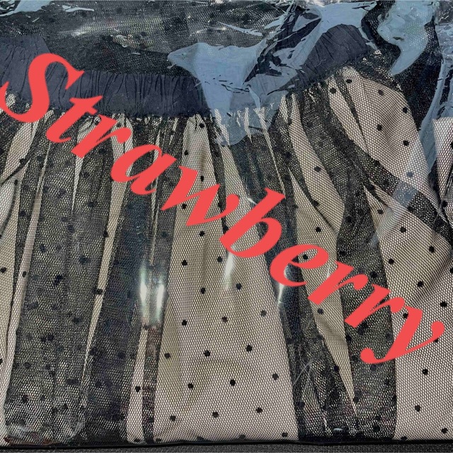 épine(エピヌ)のepine dot tulle long skirt beige×black レディースのスカート(ロングスカート)の商品写真