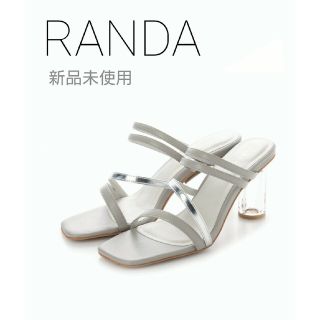 ランダ(RANDA)の新品 RANDA メタリックストラップミュールサンダル(サンダル)