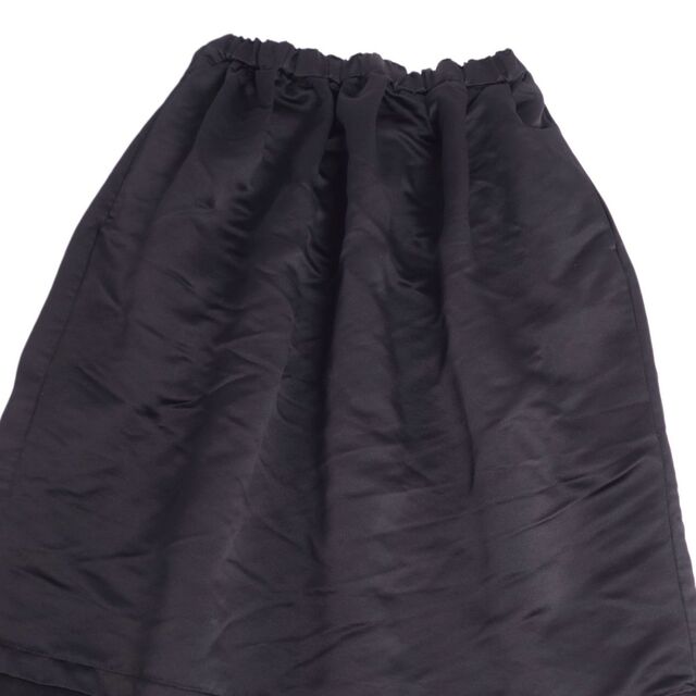 美品 コムデギャルソン COMME des GARCONS GIRL スカート フレアスカート ひざ丈 無地 ボトムス レディース S ブラック