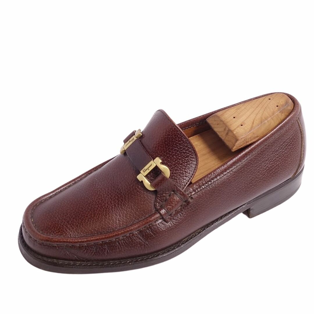 サルヴァトーレ フェラガモ Salvatore Ferragamo ローファー モカシン カーフレザー シューズ 靴 メンズ 6.5EE(25.5cm相当) ブラウン