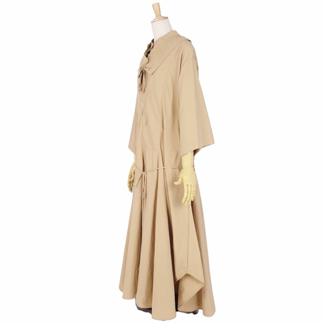 美品 ジルサンダー JIL SANDER ワンピース ロングスリーブ コットン ナイロン レディース イタリア製 32(XS相当) ベージュ