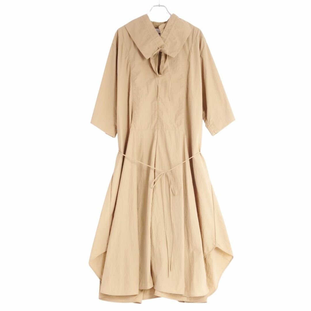 美品 ジルサンダー JIL SANDER ワンピース ロングスリーブ コットン ナイロン レディース イタリア製 32(XS相当) ベージュ