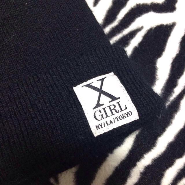 X-girl(エックスガール)のxgirl ニット帽¥1000→¥900 レディースの帽子(ニット帽/ビーニー)の商品写真