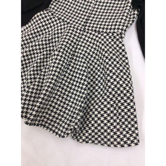 女の子130cm　千鳥柄ワンピース　ブラック（4928ZC） キッズ/ベビー/マタニティのキッズ服女の子用(90cm~)(ワンピース)の商品写真