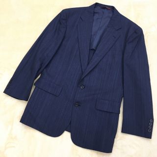 チャップス ラルフローレン スーツ上下 Mサイズ ストライプ ピュアウール 紺