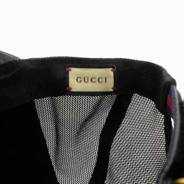 Gucci(グッチ)のグッチ GUCCI ウルフ プリント メッシュキャップ GGモノグラム M 黒 メンズの帽子(キャップ)の商品写真