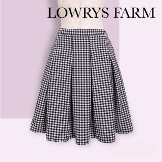 ローリーズファーム(LOWRYS FARM)のローリーズファーム ギンガム チェック プリーツ タック スカート(ひざ丈スカート)