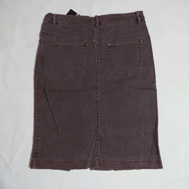デニムスカート ひざ丈 ストレッチ ウエスト61㎝ レディースのスカート(ひざ丈スカート)の商品写真
