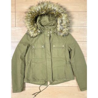 ザラ(ZARA)のZARA ザラ　ファーフード　コート　ジャケット　カーキ(その他)