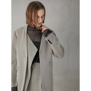 アメリヴィンテージ(Ameri VINTAGE)のla peau de gem  layered no collar jacket(テーラードジャケット)