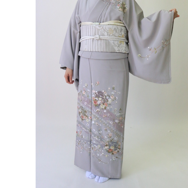 汕頭刺繍 相良刺繍 着物 訪問着 袋帯 美品 最高級 刺繍 新品 未使用