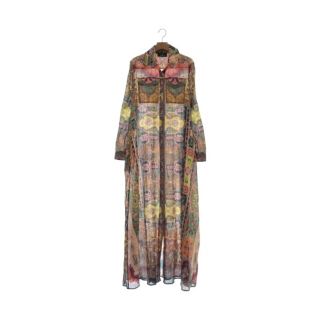 エトロ(ETRO)のETRO エトロ シャツワンピース 38(S位) ピンク系x茶系x黄等(総柄) 【古着】【中古】(その他)