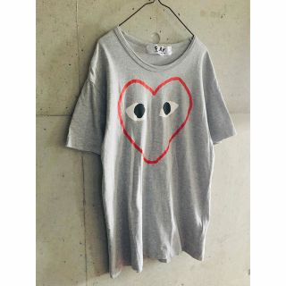 【★激希少★メンズXL】プレイコムデギャルソン ビッグハート ペンキ  Tシャツ