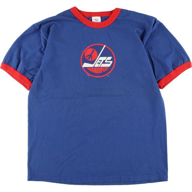 BULLETIN NHL WINNIPEG JETS ウィニペグジェッツ リンガーTシャツ カナダ製 メンズM /eaa322405