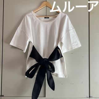 ムルーア(MURUA)のムルーア　リボン付きカットソー　大きめゆったりサイズ(カットソー(長袖/七分))