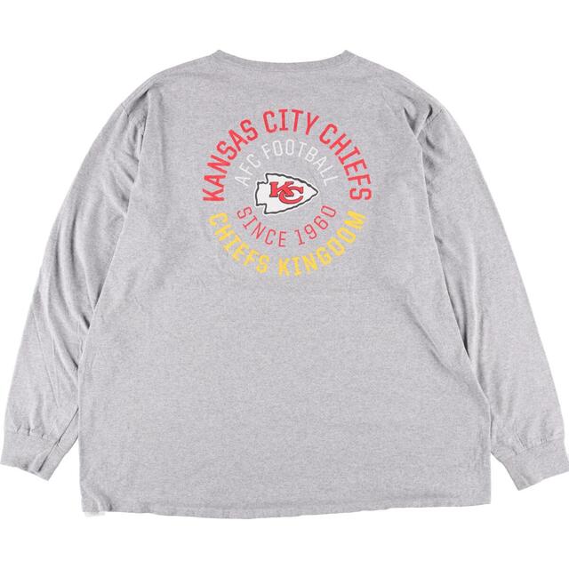 ビッグサイズ NFL KANSAS CITY CHIEFS カンザスシティチーフス 両面プリント ロングTシャツ ロンT メンズXXXL /eaa321110