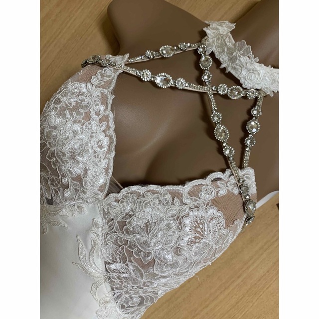 3103*大粒ビジュークロス/ホルターネックドレスwhM かわいい! 37