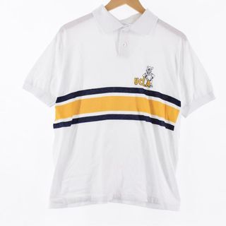 チャンピオン(Champion)の古着 80年代 チャンピオン Champion トリコタグ UCLA カリフォルニア大学ロサンゼルス校 半袖 ポロシャツ USA製 メンズM ヴィンテージ /eaa323494(ポロシャツ)