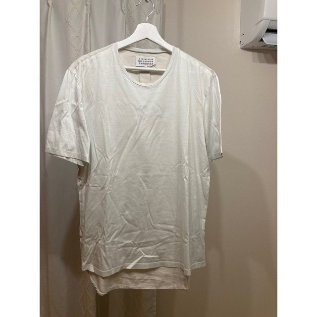 マルジェラ margiela 切り替え Tシャツ ホワイト×ベージュ カットソー