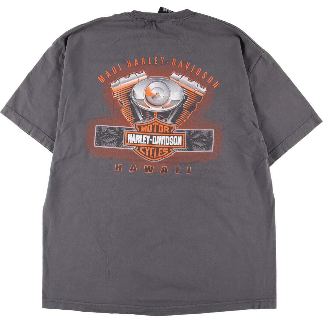 Harley Davidson(ハーレーダビッドソン)の古着 ハーレーダビッドソン Harley-Davidson 両面プリント モーターサイクル バイクTシャツ USA製 メンズXL /eaa322880 メンズのトップス(Tシャツ/カットソー(半袖/袖なし))の商品写真