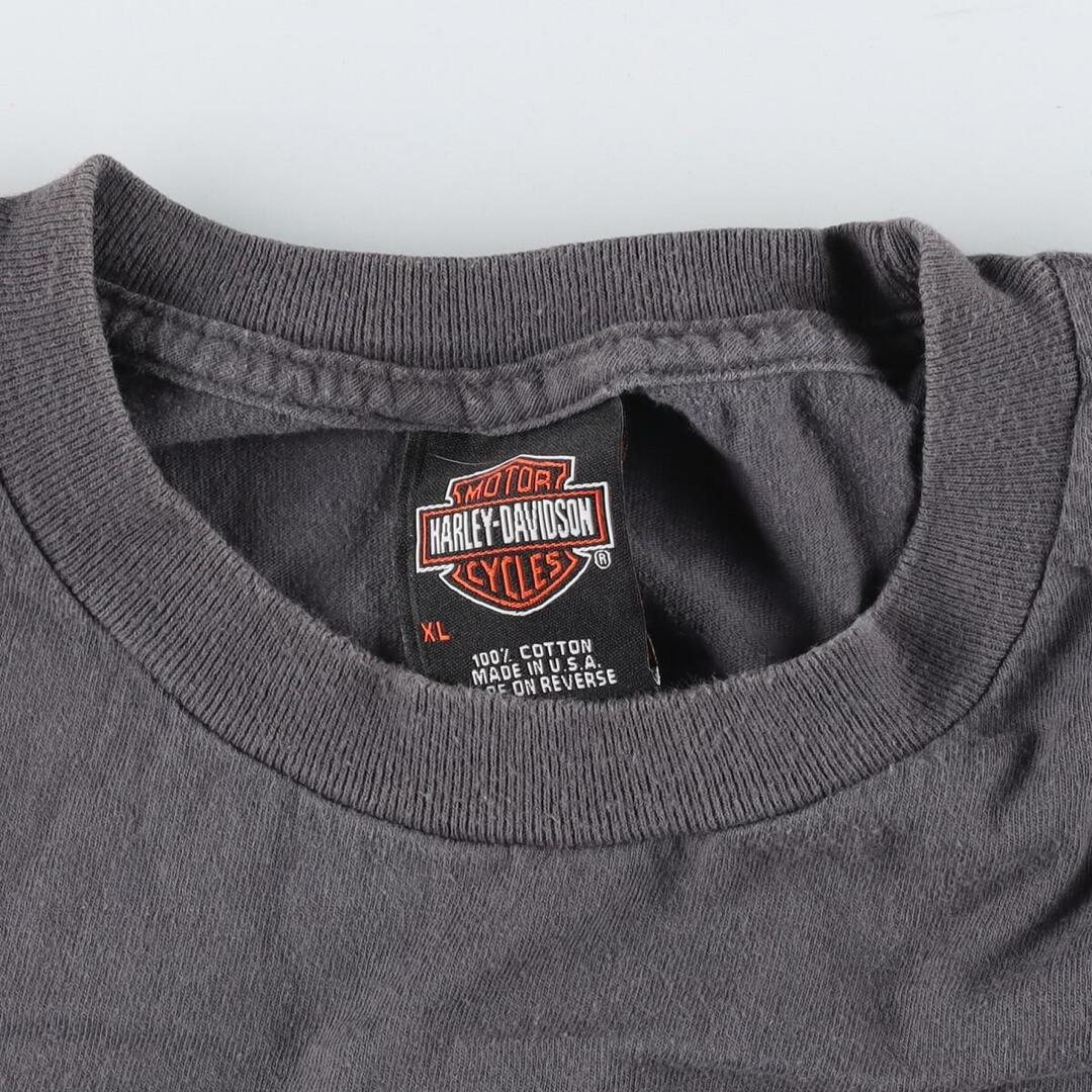 Harley Davidson(ハーレーダビッドソン)の古着 ハーレーダビッドソン Harley-Davidson 両面プリント モーターサイクル バイクTシャツ USA製 メンズXL /eaa322880 メンズのトップス(Tシャツ/カットソー(半袖/袖なし))の商品写真