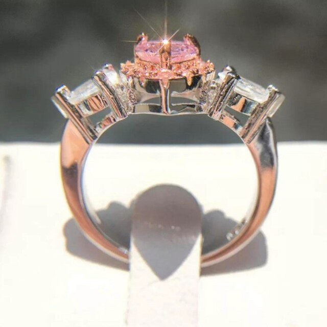766 最高級 sona ダイヤモンド ハート ピンクダイヤモンド レディースのアクセサリー(リング(指輪))の商品写真