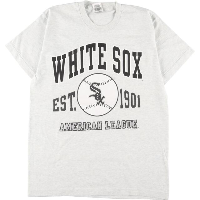 90年代 フルーツオブザルーム FRUIT OF THE LOOM MLB CHICAGO WHITE SOX シカゴホワイトソックス スポーツプリントTシャツ メンズM ヴィンテージ /eaa323829