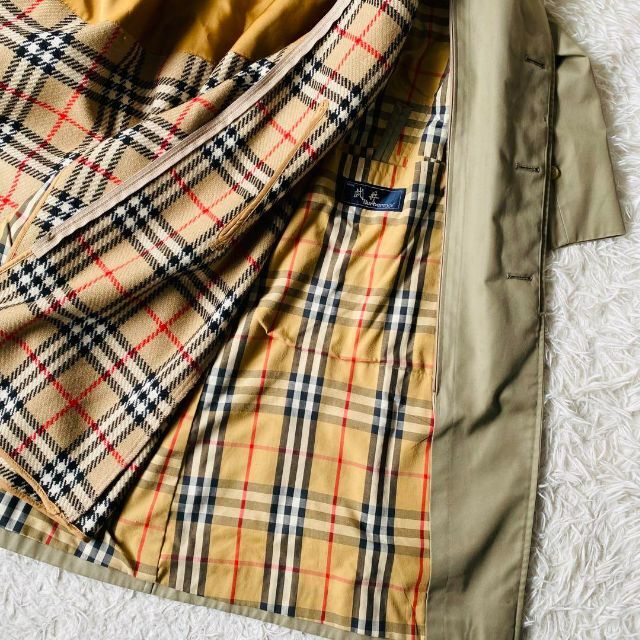 極美品 バーバリーズ ノバチェック ウールライナー付 ロング ステン