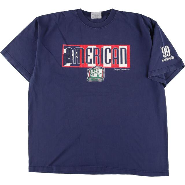 90年代 majestic American League スポーツプリントTシャツ メンズXL ヴィンテージ /eaa322378