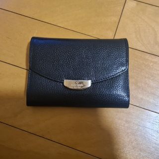 ケイトスペードニューヨーク(kate spade new york)の【本革】Kate spade ケイトスペード 三つ折り財布 黒色(財布)