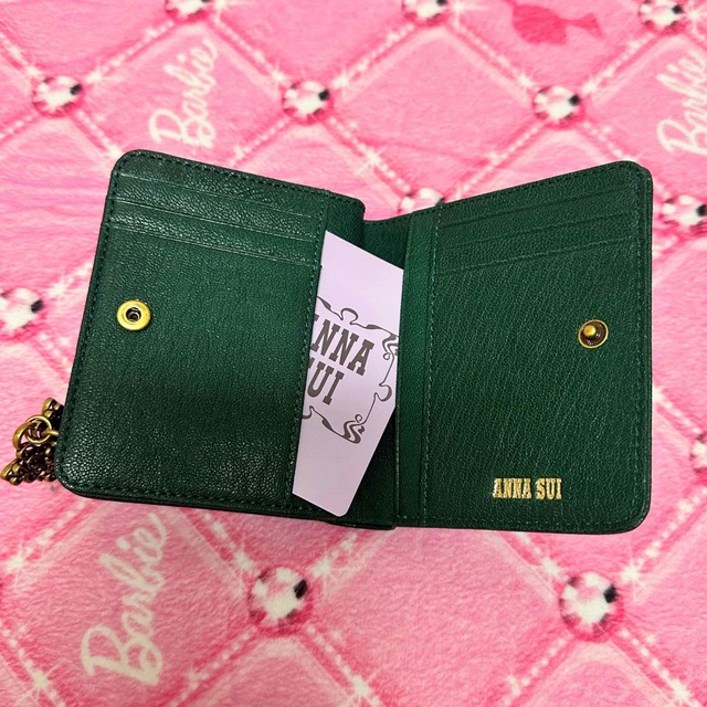 幸運を呼ぶ財布【新品】緑ANNA SUI ドリーム財布★アナスイ二つ折り財布