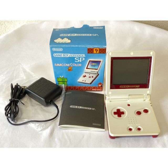 ユーズド】GBA SP ファミコンカラー本体 箱・説明書・アダプターつき