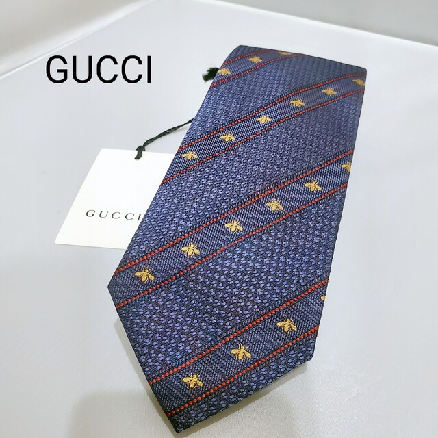 GUCCI グッチ ネクタイ 蜂 総柄 シルク100% イタリア製