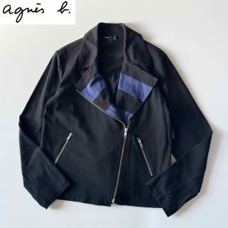 agnes b. - アニエスベー J000 コットン天竺ライダースジャケット