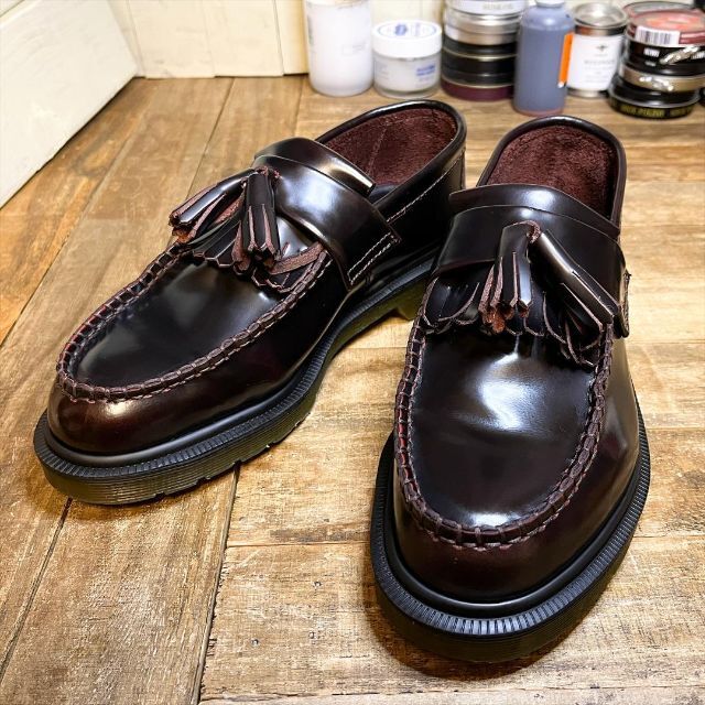 Dr.Martens(ドクターマーチン)の【美品】ドクターマーチン タッセルローファーADRIAN チェリーレッド UK4 レディースの靴/シューズ(ローファー/革靴)の商品写真