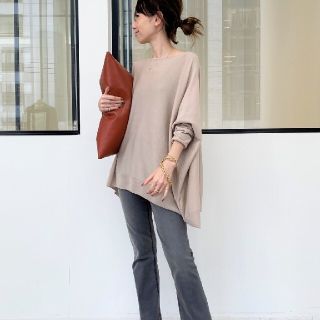 アパルトモンドゥーズィエムクラス(L'Appartement DEUXIEME CLASSE)のB/N Volume Knit  ボートネックボリュームニット(ニット/セーター)