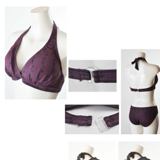 〈値下げ！〉新品未着用タンキニ ビキニ3点セット 大きいサイズ 17号 紫 レディースの水着/浴衣(水着)の商品写真