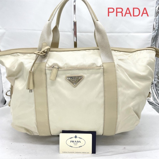 PRADA(プラダ)の希少　美品　PRADA プラダ トートバッグ ナイロン レザー　ハンドバッグ レディースのバッグ(トートバッグ)の商品写真